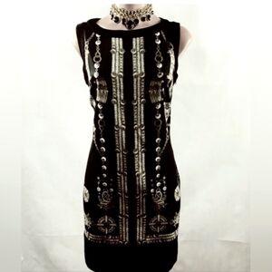 NWOT Marchesa Voyage Black Treasure  Dress size 2